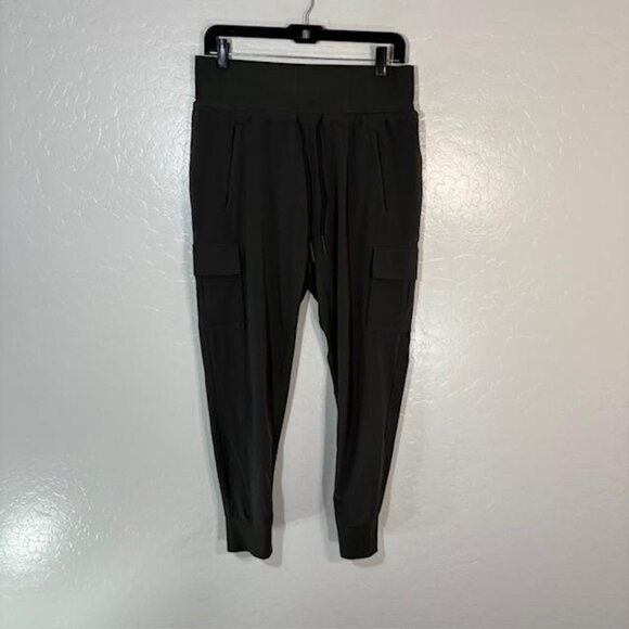 Athleta Pants Womens 6 Olive Green Cargo Jogger Sutton Stretch Cuffed Pockets - Picture 1 of 9